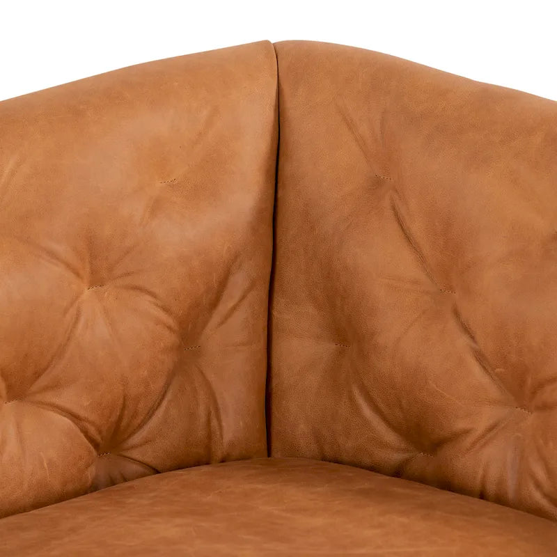 Canapé d'appartement Poly & Bark Essex 74 - Cuir pleine fleur véritable italien