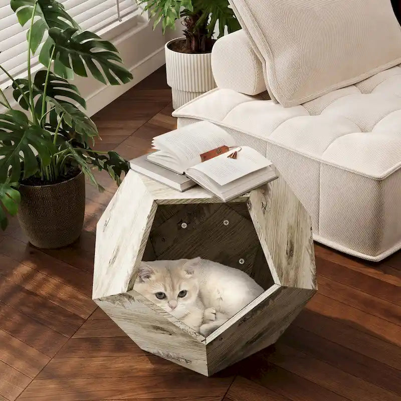 25,98   Meuble moderne pour animaux de compagnie en forme de niche latérale pour chat