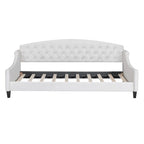 Lit de repos capitonné de luxe moderne pleine grandeur, conception multifonctionnelle, aucun sommier tapissier requis