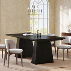 Table à manger moderne de 160 cm pour 4-6 personnes, table de cuisine en bois