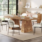 Table à manger moderne de 160 cm pour 4-6 personnes, table de cuisine en bois