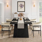 Table à manger moderne de 160 cm pour 4-6 personnes, table de cuisine en bois
