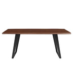 Viggo 74 Table à manger en bois d'acacia à bords naturels