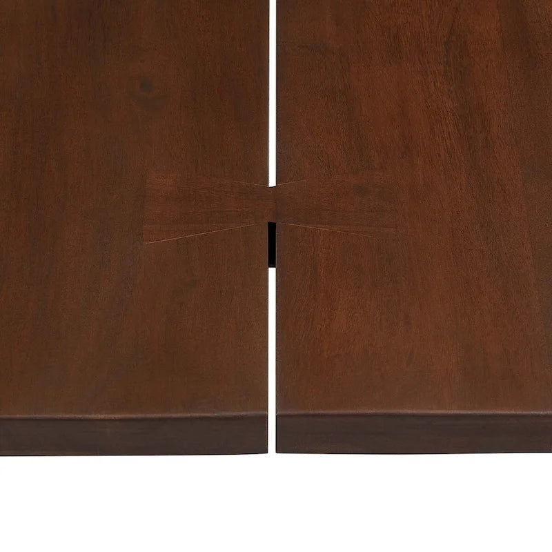 Viggo 74 Table à manger en bois d'acacia à bords naturels