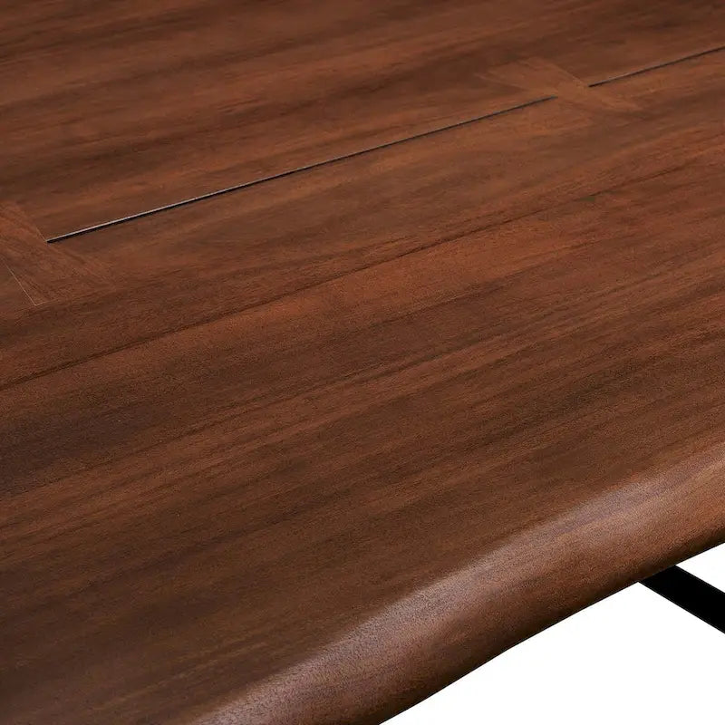 Viggo 74 Table à manger en bois d'acacia à bords naturels