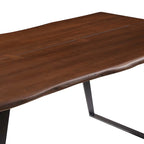 Viggo 74 Table à manger en bois d'acacia à bords naturels
