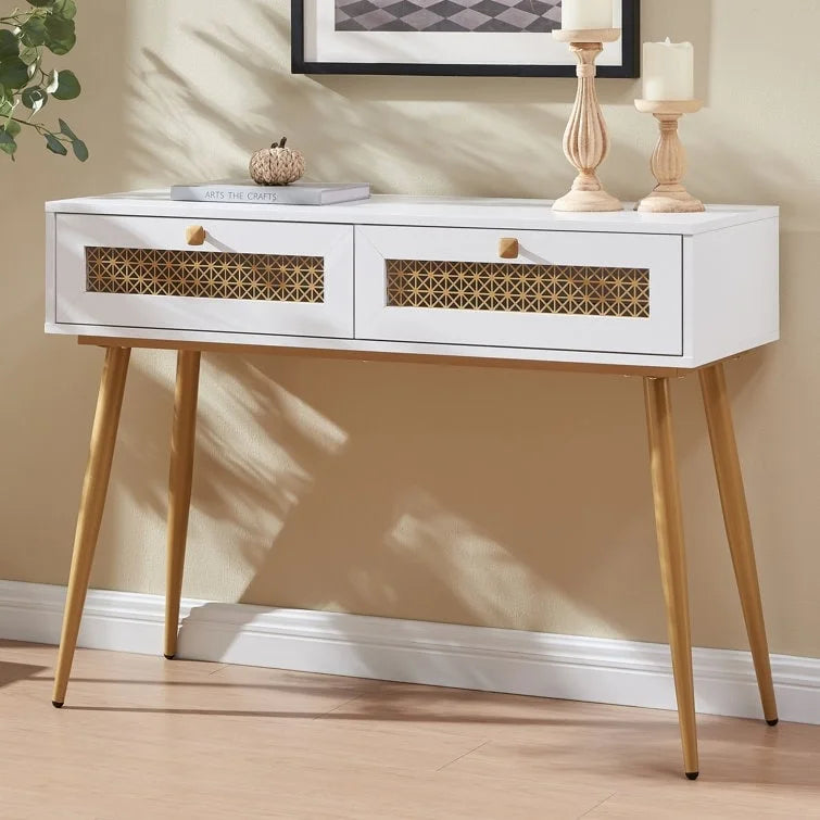 41.9   Wood 2-Drawer Entryway Console Table
