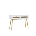 41.9 Table console d'entrée en bois à 2 tiroirs