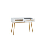 41.9 Table console d'entrée en bois à 2 tiroirs