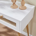 41.9 Table console d'entrée en bois à 2 tiroirs