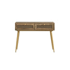 41.9 Table console d'entrée en bois à 2 tiroirs