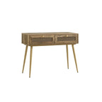 41.9 Table console d'entrée en bois à 2 tiroirs