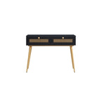 41.9 Table console d'entrée en bois à 2 tiroirs