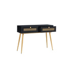 41.9 Table console d'entrée en bois à 2 tiroirs