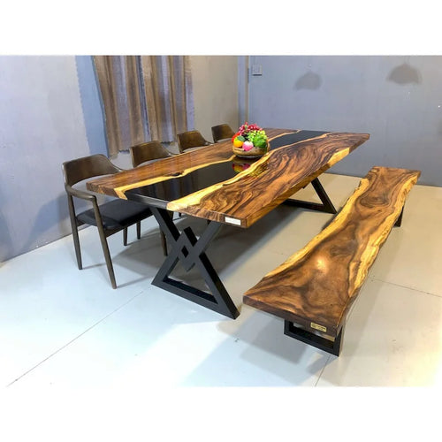 90   Table de salle à manger en époxy