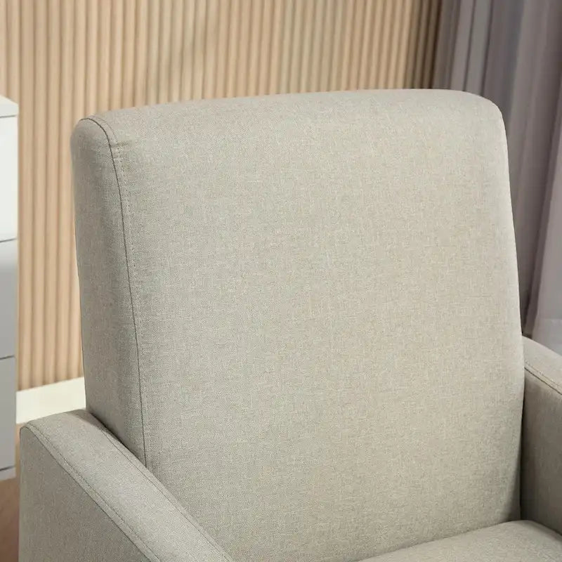 Fauteuil en tissu avec cadre en bois massif – Bleu océan / Rouge / Camel / Jaune / Gris / Noir / Vert, 1 place