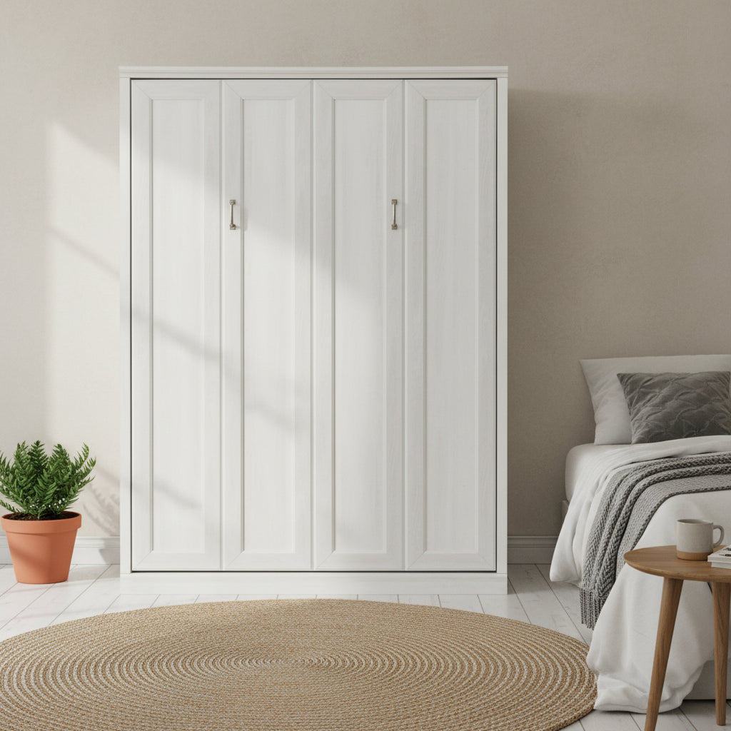Full Size Murphy Wall Bed Cabinet Space-Saving Bed Perfect